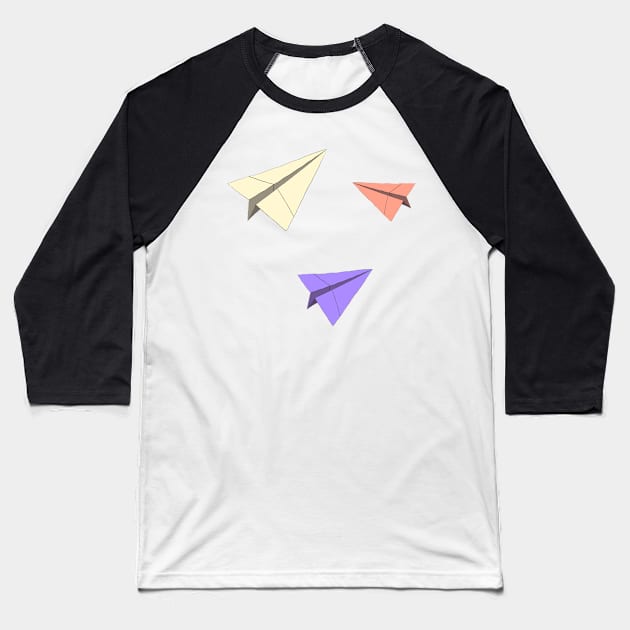 Paper Planes Sticker Pack Pastel Baseball T-Shirt by AlishaMSchil